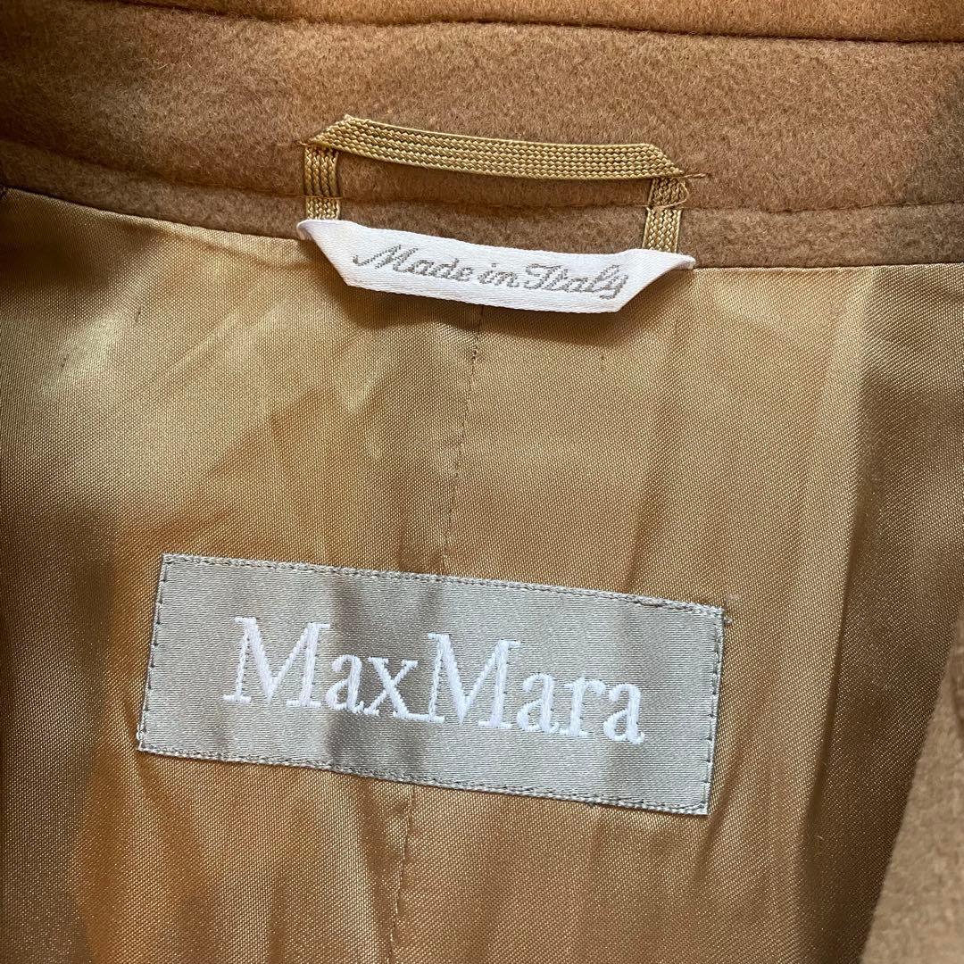 MAX MARA ベルテッド　ダブル　ロング　コート　キャメル