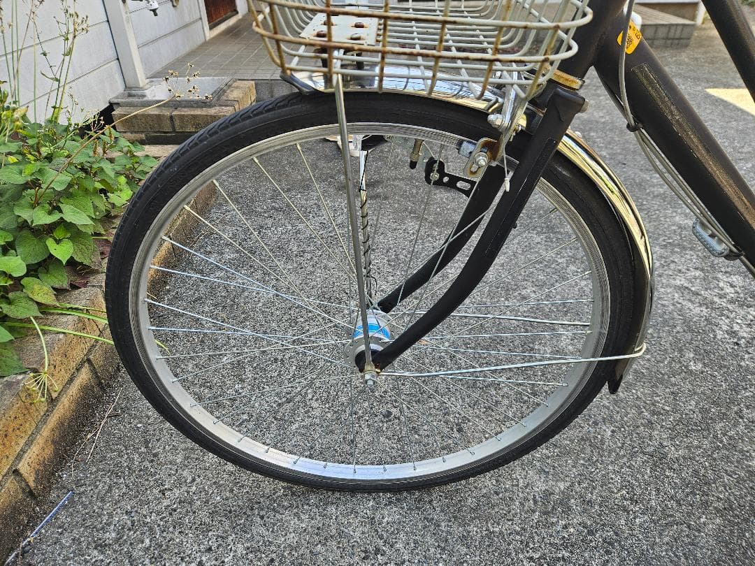 シティサイクル ブラック 前後バスケット付き