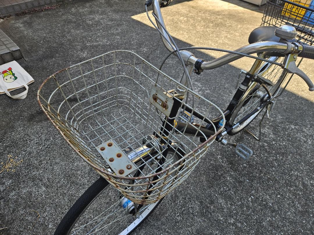 シティサイクル ブラック 前後バスケット付き