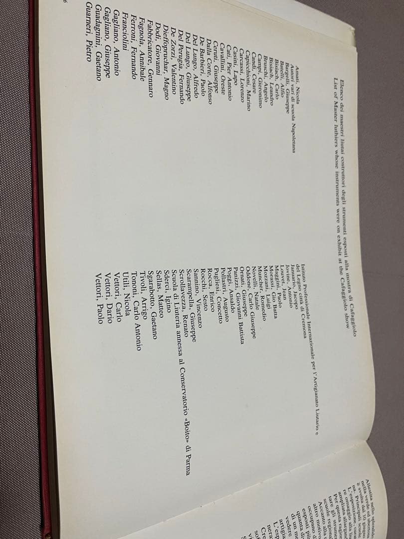 1980年代にイタリアで行われたバイオリン展示会の図鑑です。