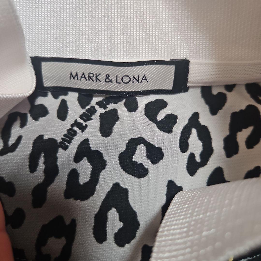 マークアンドロナ 半袖ポロシャツ M インディゴ黒 スワロスカル ドクロ