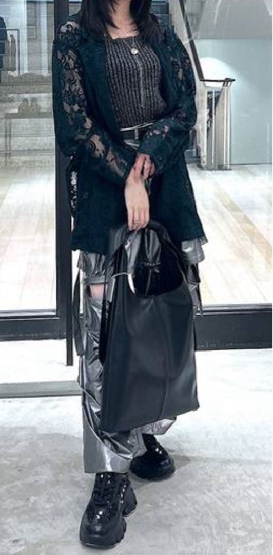 HARE 2WAYメタルカーゴパンツ シルバー F