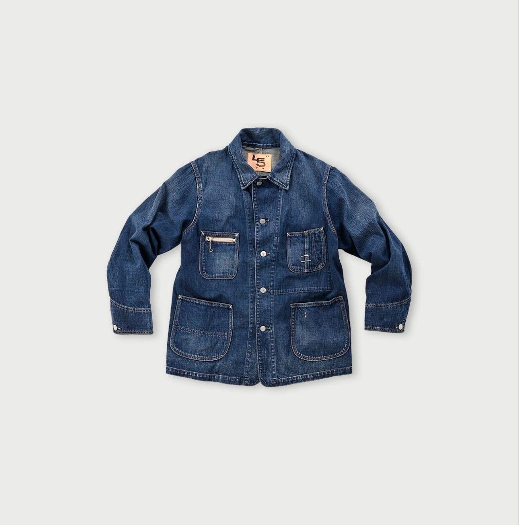 45R ライ麦デニムの908カバーオール（影色納戸　重）