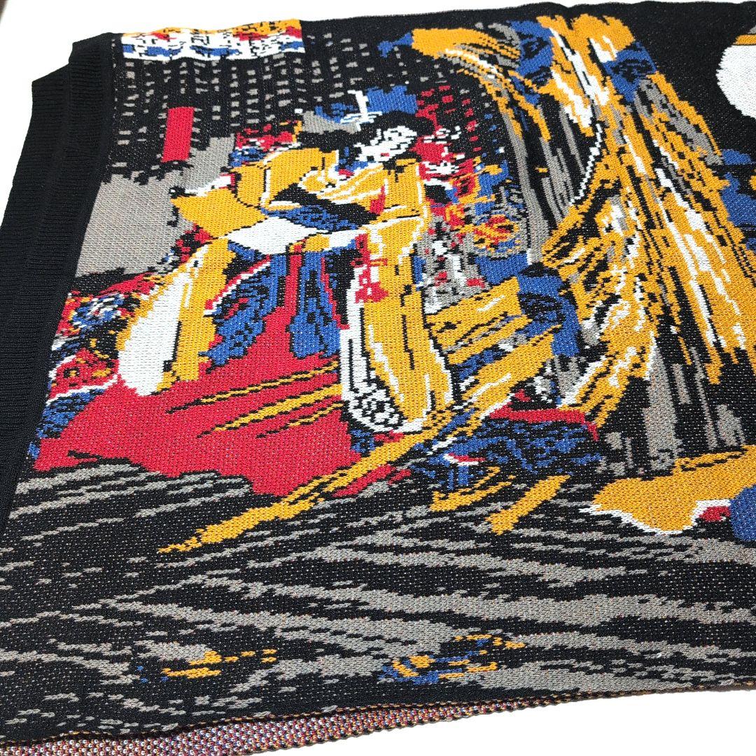 STORAMA アート柄 ブラック ストール JS-004