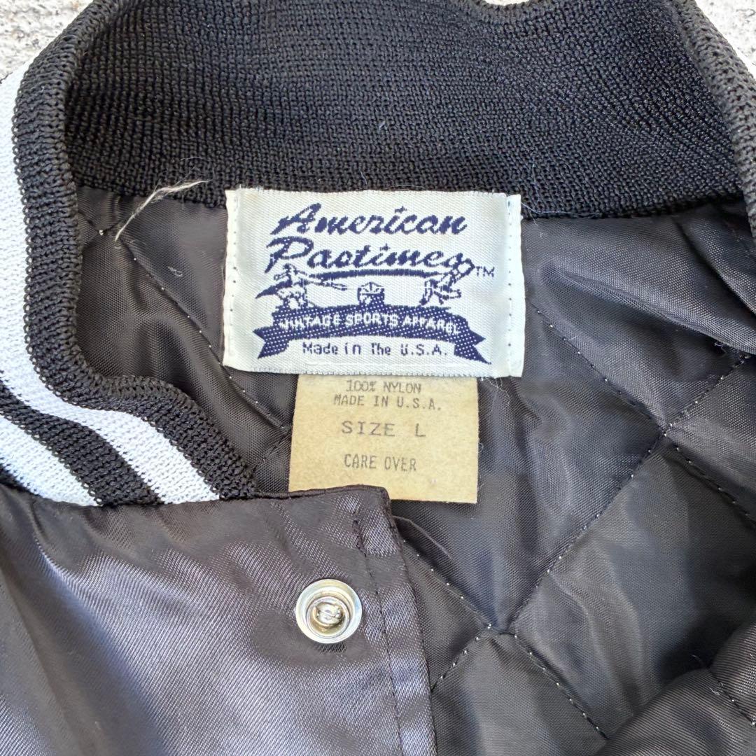 希少 80s USA製 ブラック ニューヨーク・ヤンキース スタジャン