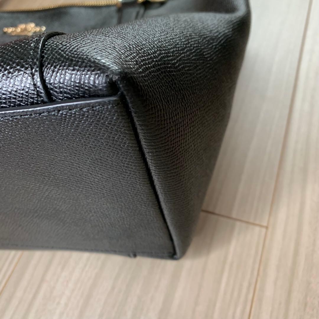 COACH 黒 レザートートバッグ　A4サイズ　肩がけ