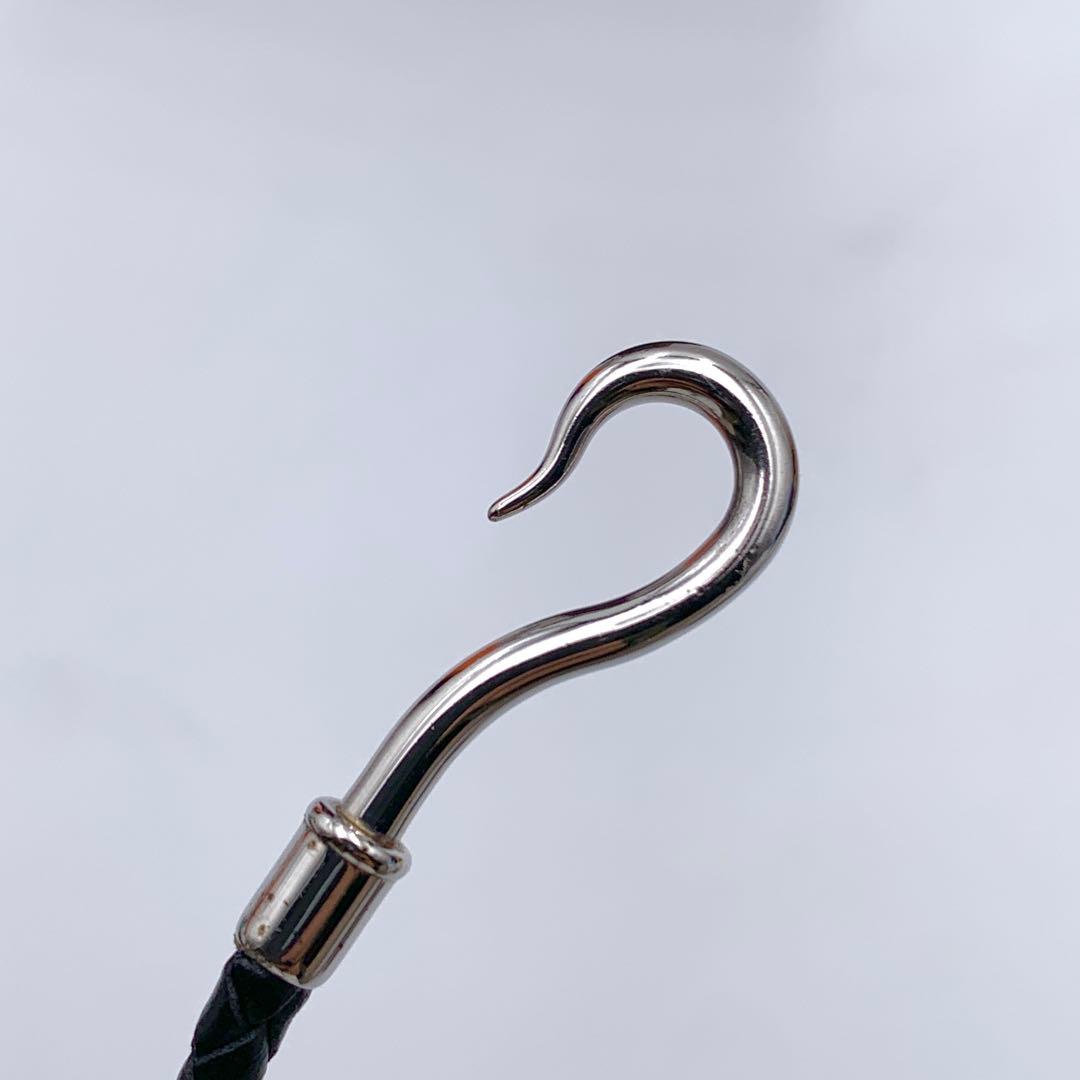 エルメス ジャンボ チョーカー 編み込み2連ブレスレット シルバー 黒レザー