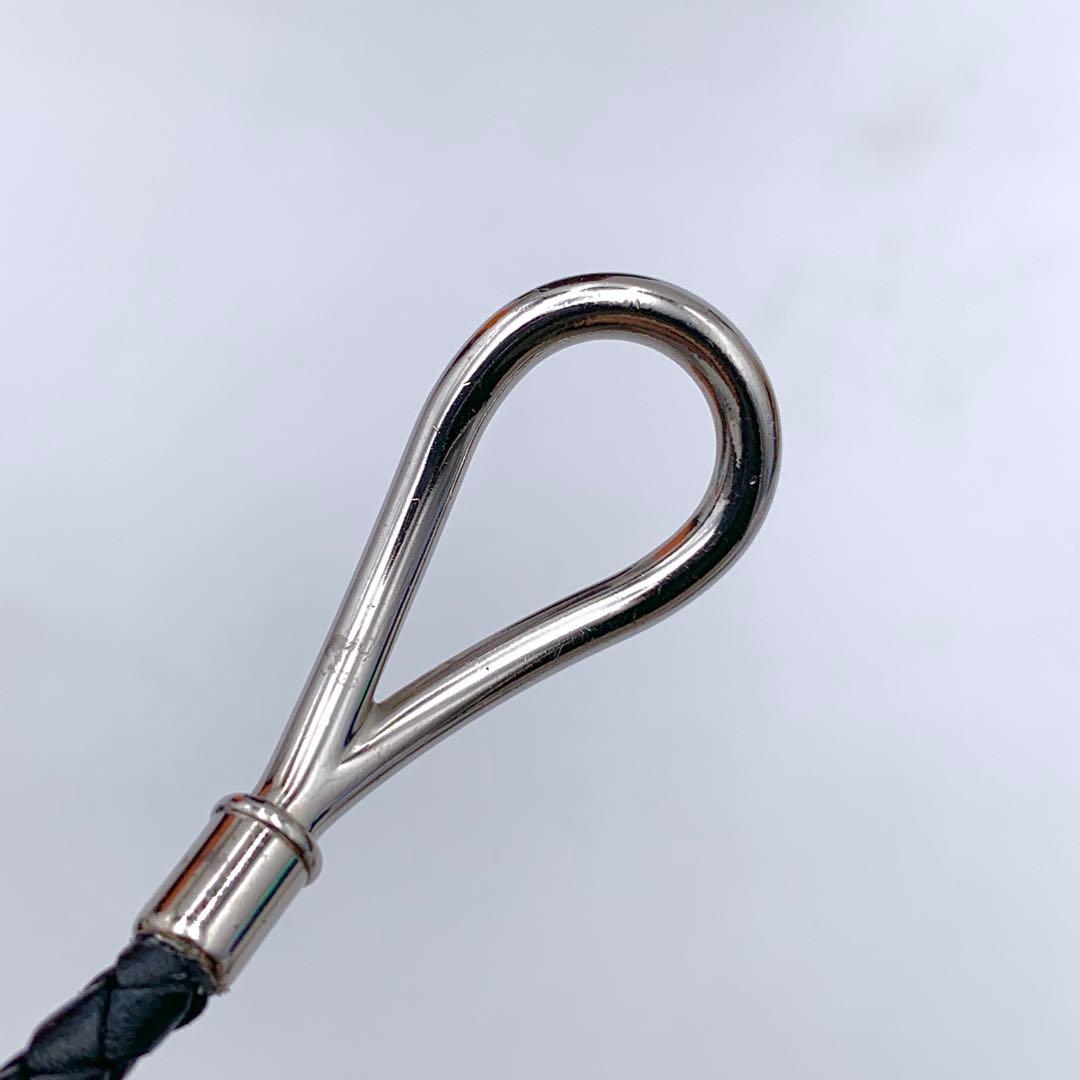 エルメス ジャンボ チョーカー 編み込み2連ブレスレット シルバー 黒レザー