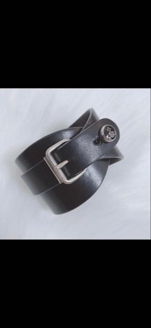 【激レア】ヴィヴィアンウエストウッド　レザーブレスレット ブラックレザーバングル