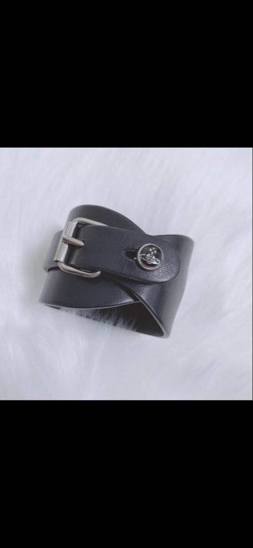 【激レア】ヴィヴィアンウエストウッド　レザーブレスレット ブラックレザーバングル
