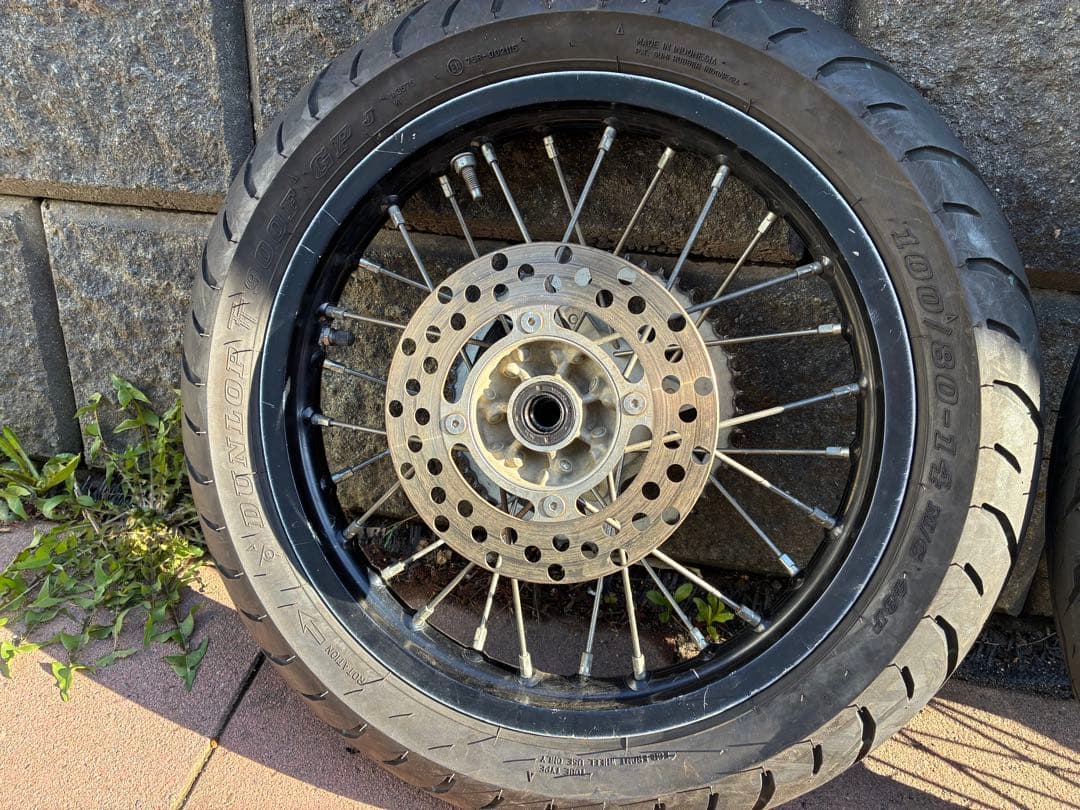 kx85 モタード仕様タイヤ、ホイールセット　klx125 dトラッカー125
