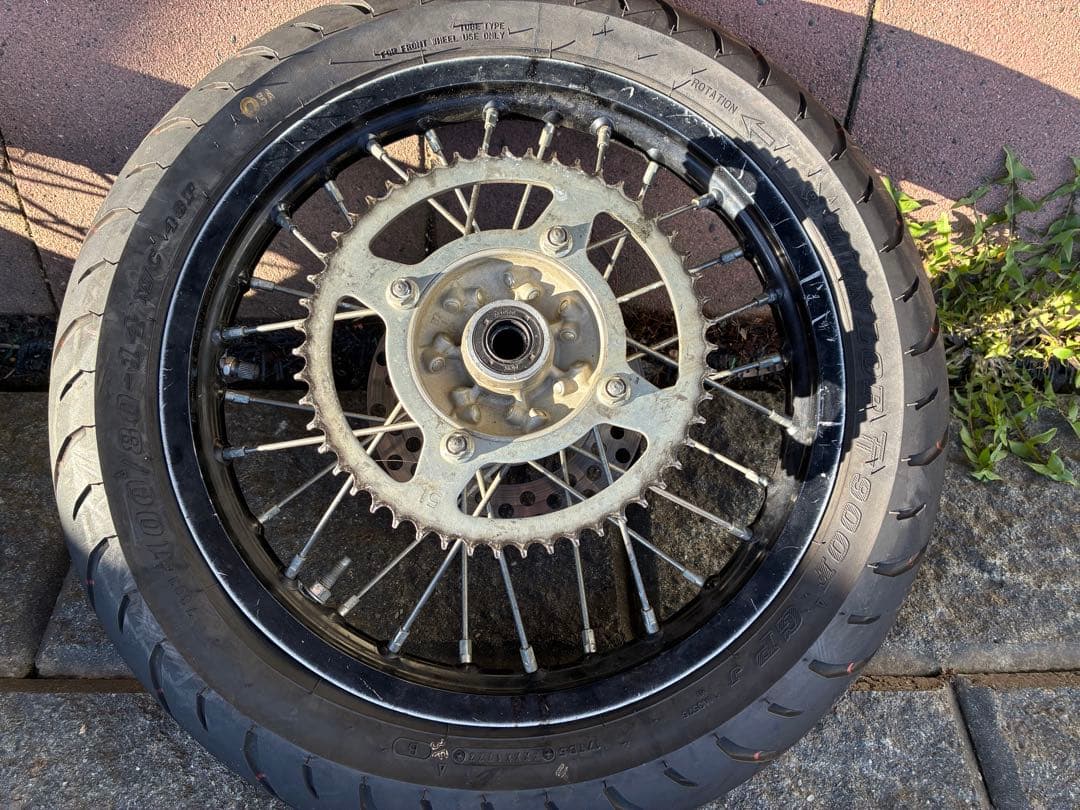 kx85 モタード仕様タイヤ、ホイールセット　klx125 dトラッカー125