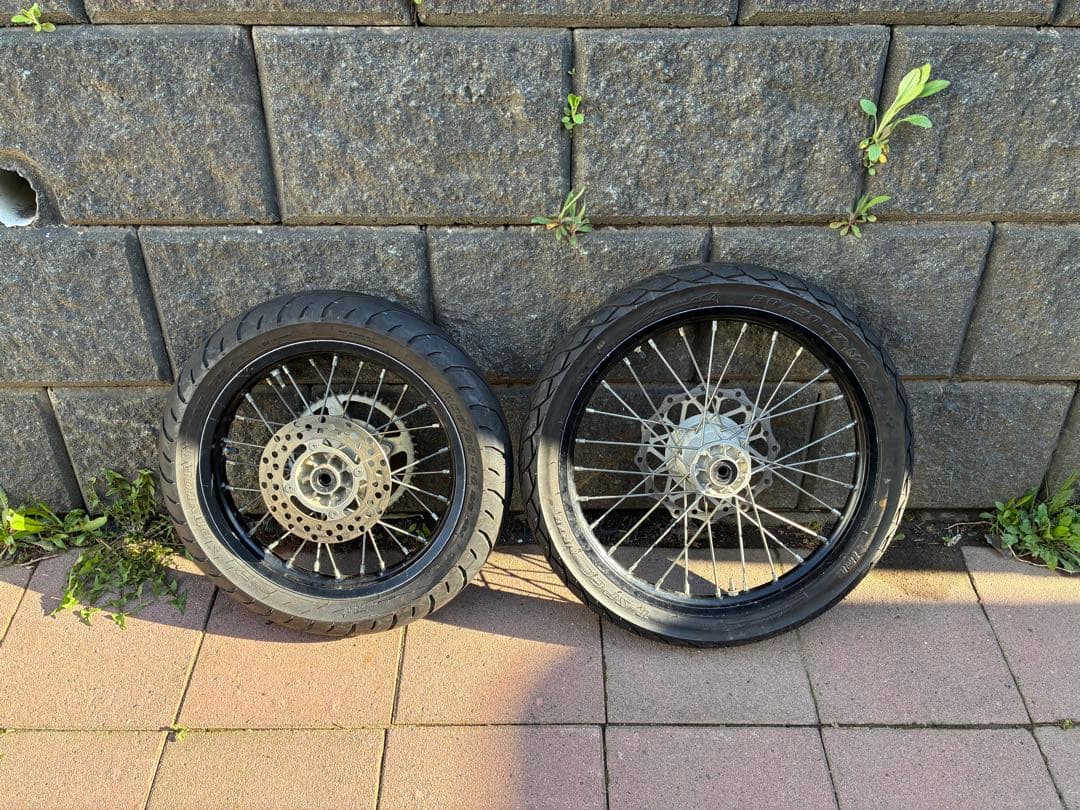kx85 モタード仕様タイヤ、ホイールセット　klx125 dトラッカー125
