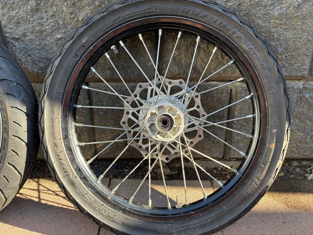 kx85 モタード仕様タイヤ、ホイールセット　klx125 dトラッカー125