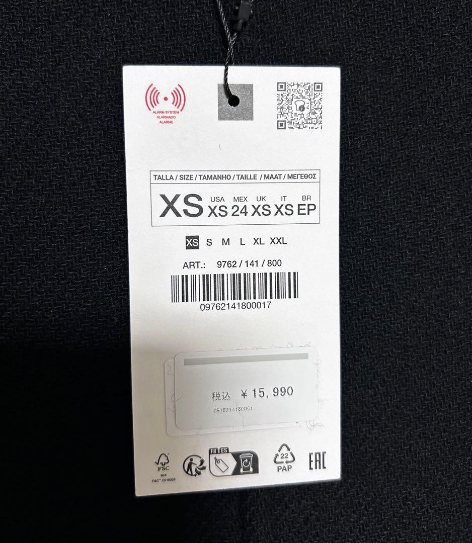 ZARA ザラ ウールダブルブレストコート タグ付き XS