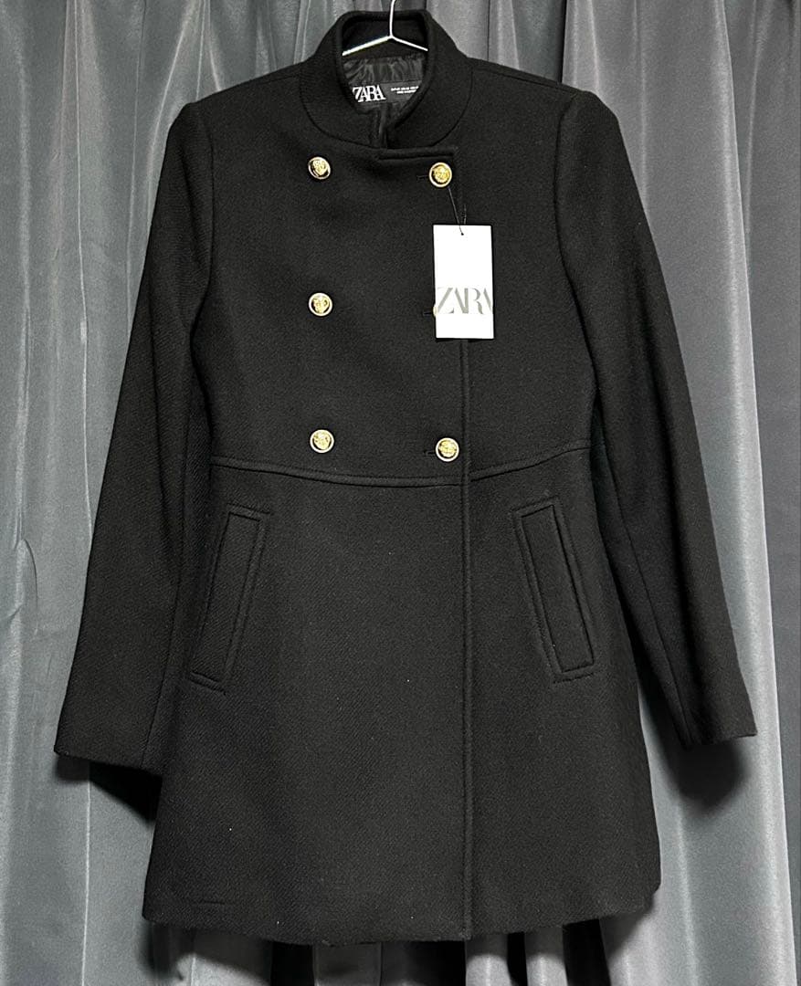 ZARA ザラ ウールダブルブレストコート タグ付き XS