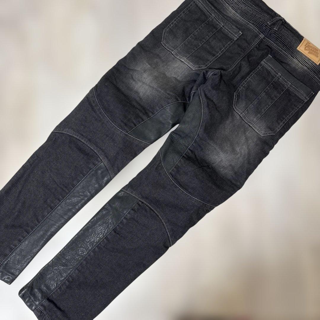 【新品タグ付 サイズL】DEGNER 牛革ヒートガード デニムパンツ DP-27