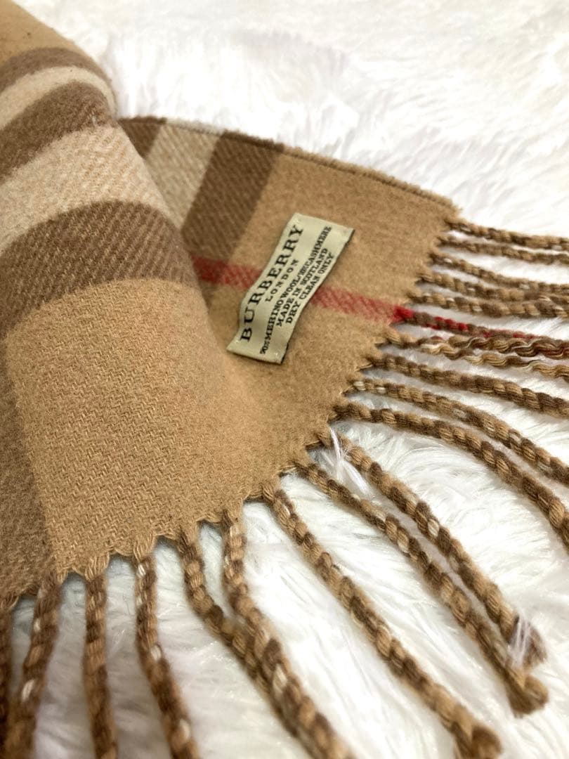 BURBERRY メガチェック カシミヤウールマフラー ベージュ定番カラー♡