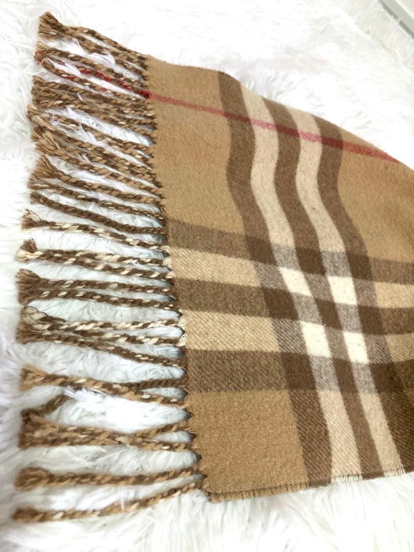 BURBERRY メガチェック カシミヤウールマフラー ベージュ定番カラー♡