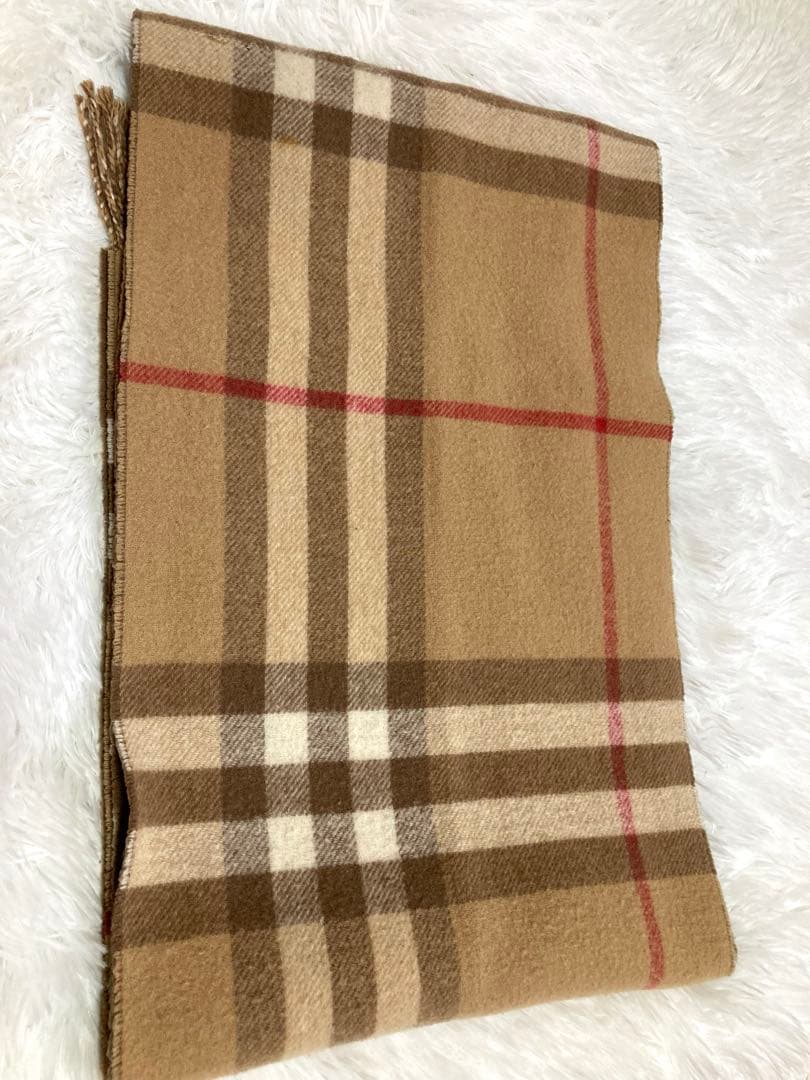 BURBERRY メガチェック カシミヤウールマフラー ベージュ定番カラー♡