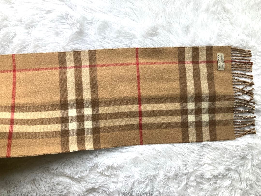 BURBERRY メガチェック カシミヤウールマフラー ベージュ定番カラー♡