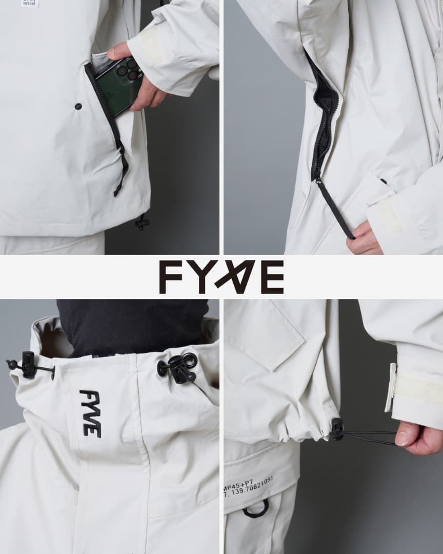 FYVE スノーボードウェア 日本限定 新品 セットアップ ［新品］M グレイ