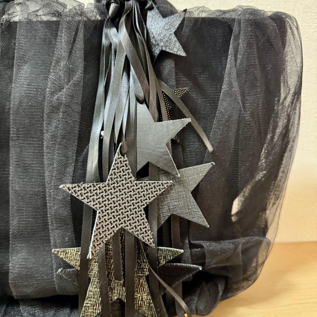 RUMIMUR ルミムル チュールバッグ 黒 チャーム付