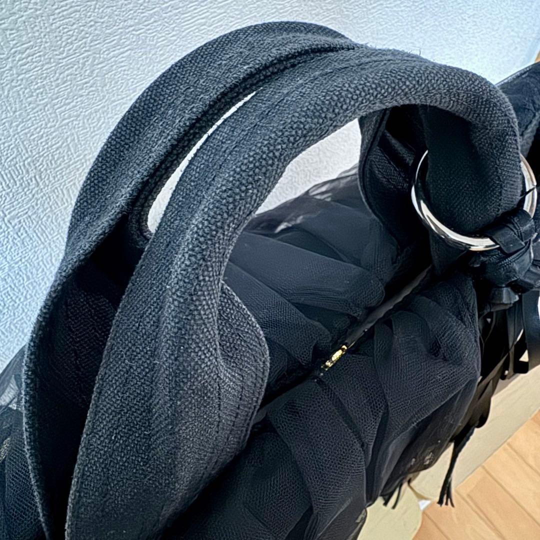 RUMIMUR ルミムル チュールバッグ 黒 チャーム付