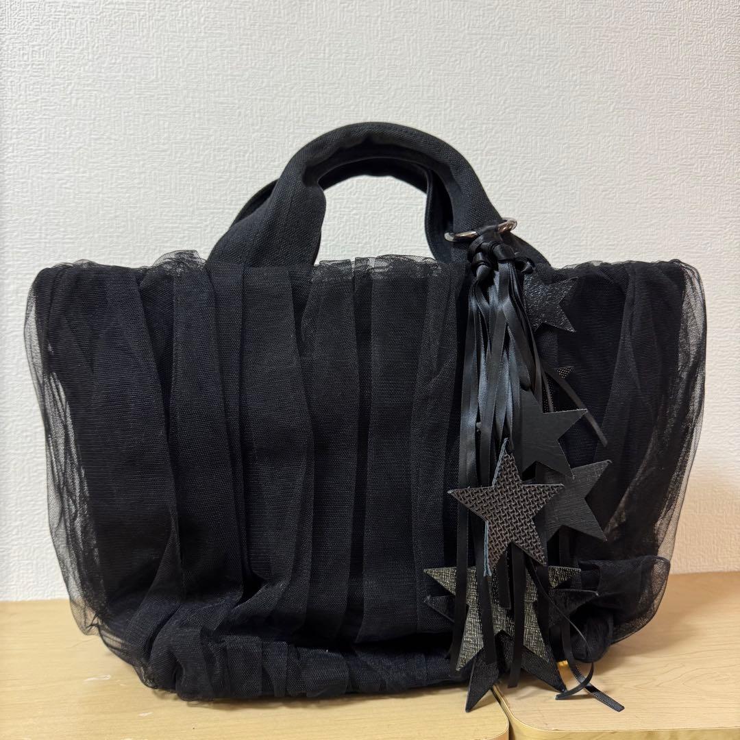 RUMIMUR ルミムル チュールバッグ 黒 チャーム付