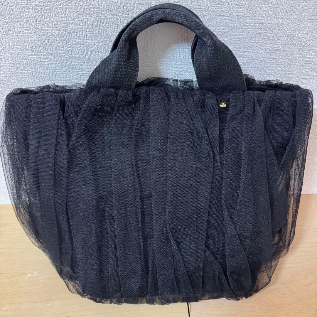 RUMIMUR ルミムル チュールバッグ 黒 チャーム付