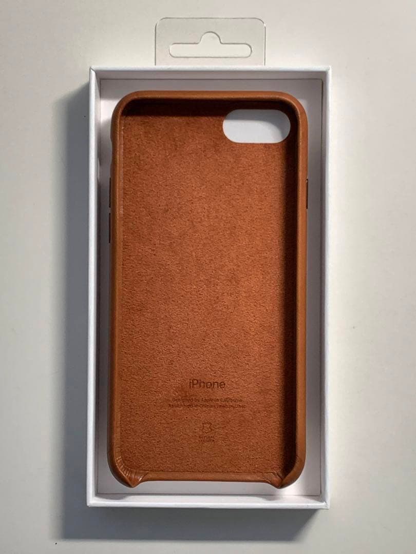 【激レア新品】純正 iPhone 7/8/SE レザーケース・サドルブラウン