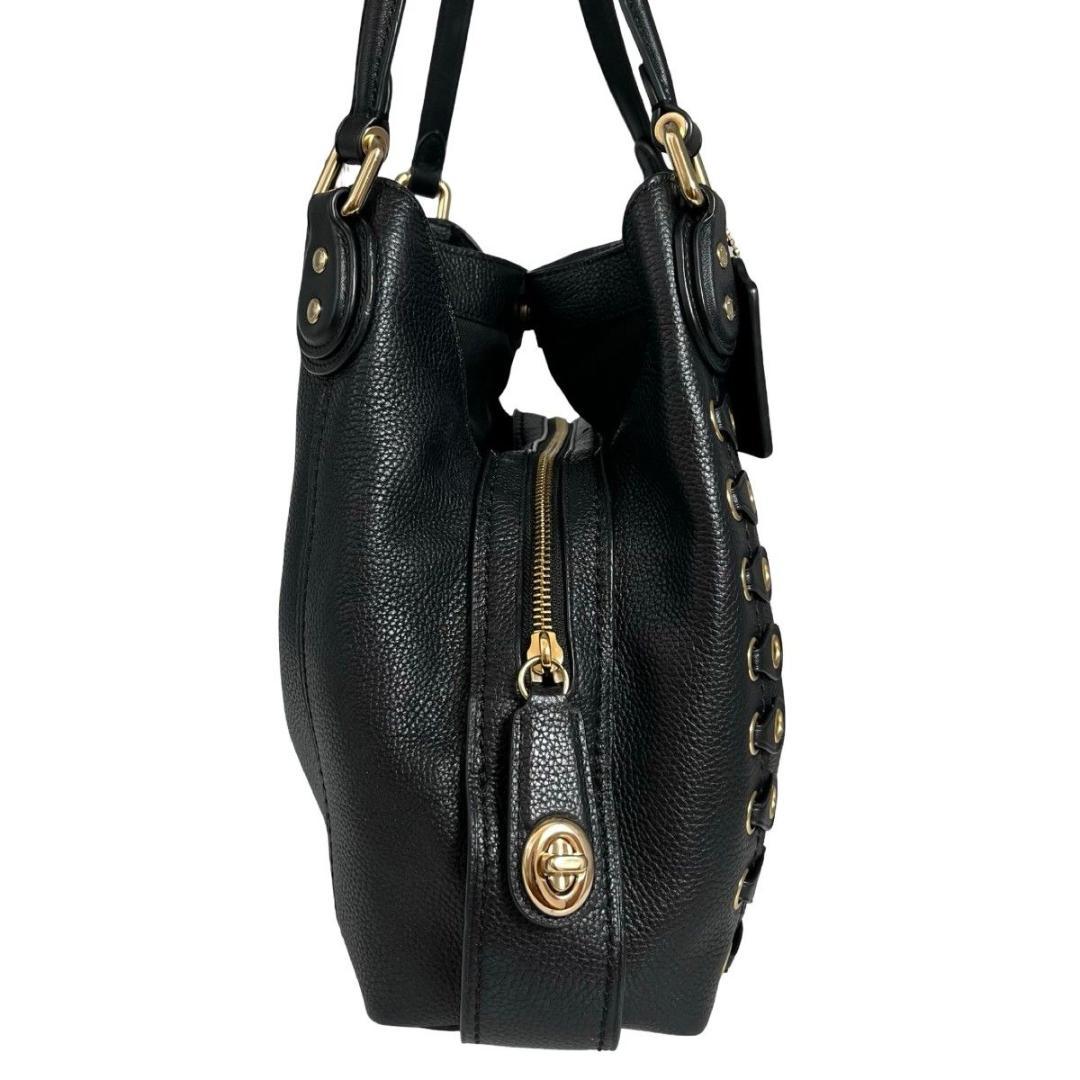 極美品　 COACH コーチ 肩掛け ハンドバッグ 黒 ブラック