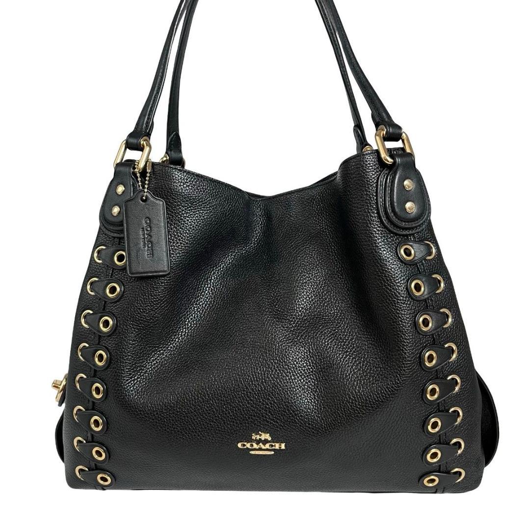 極美品　 COACH コーチ 肩掛け ハンドバッグ 黒 ブラック