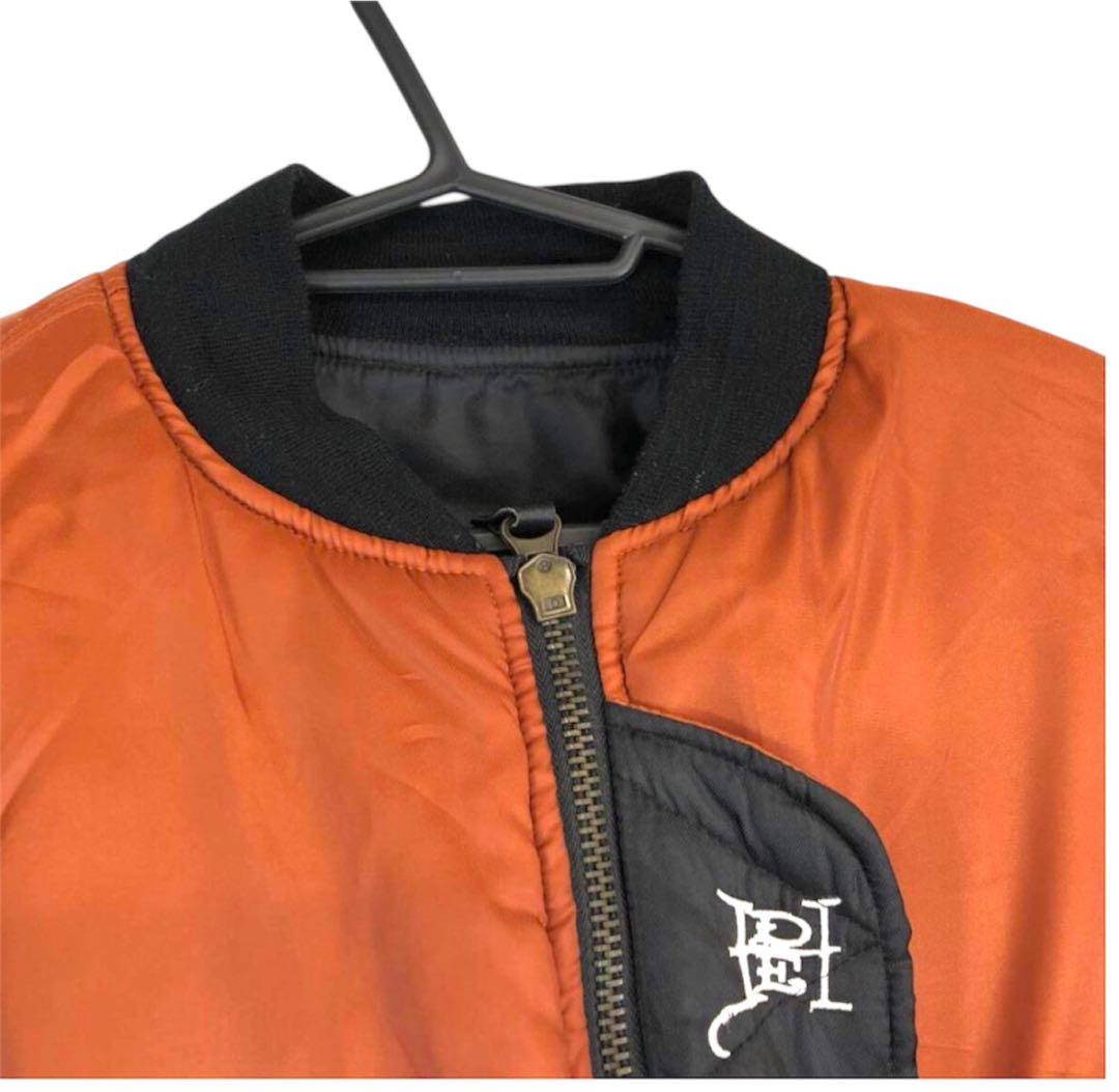 Ed Hardy MA-1 リバーシブルブルゾン M 刺繍　Y2K