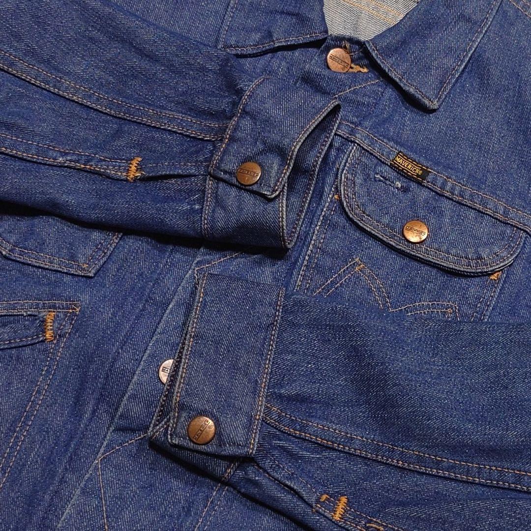 に*）様 70s MAVERICK 3j03mj USA製 左綾 濃紺 36 ヴ