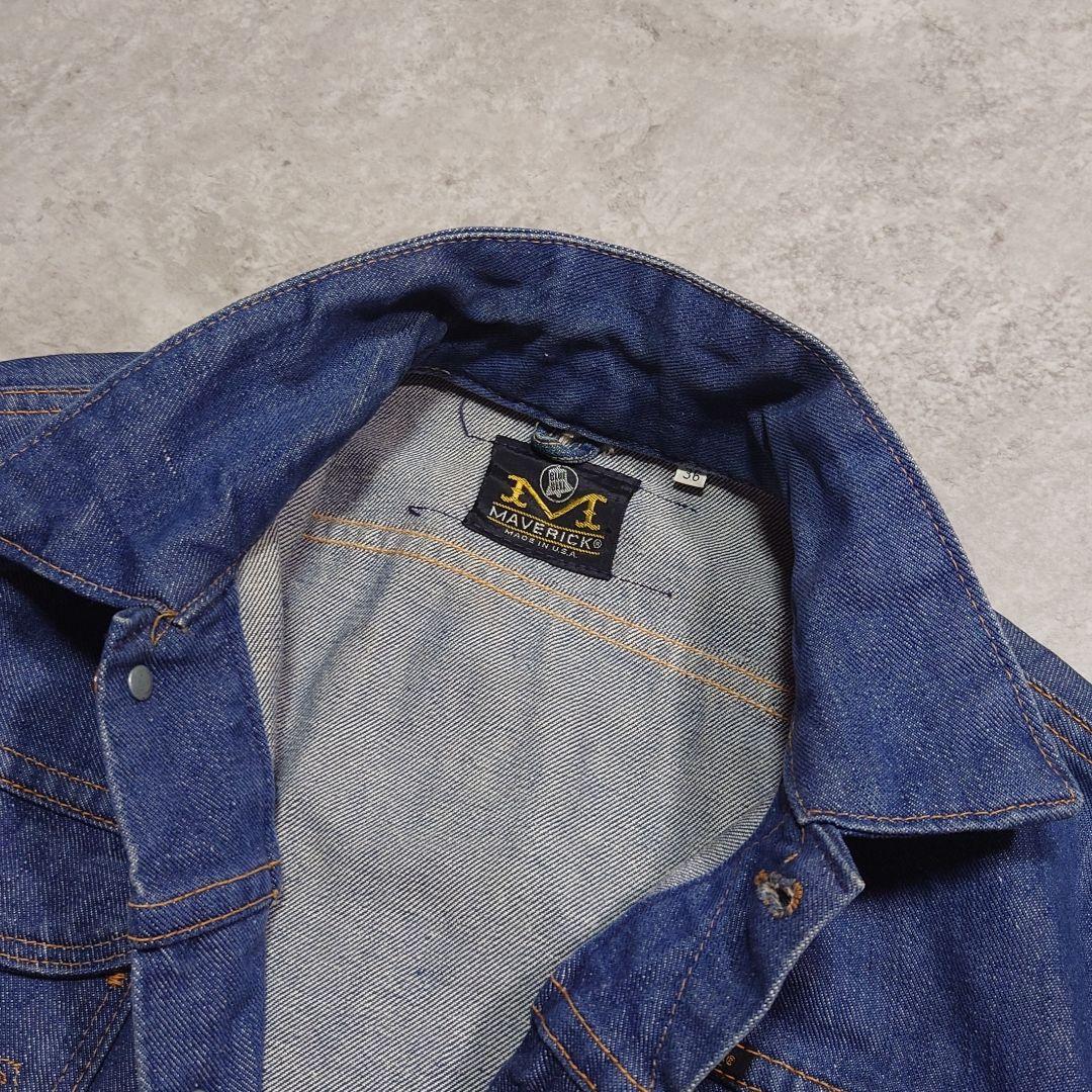 に*）様 70s MAVERICK 3j03mj USA製 左綾 濃紺 36 ヴ