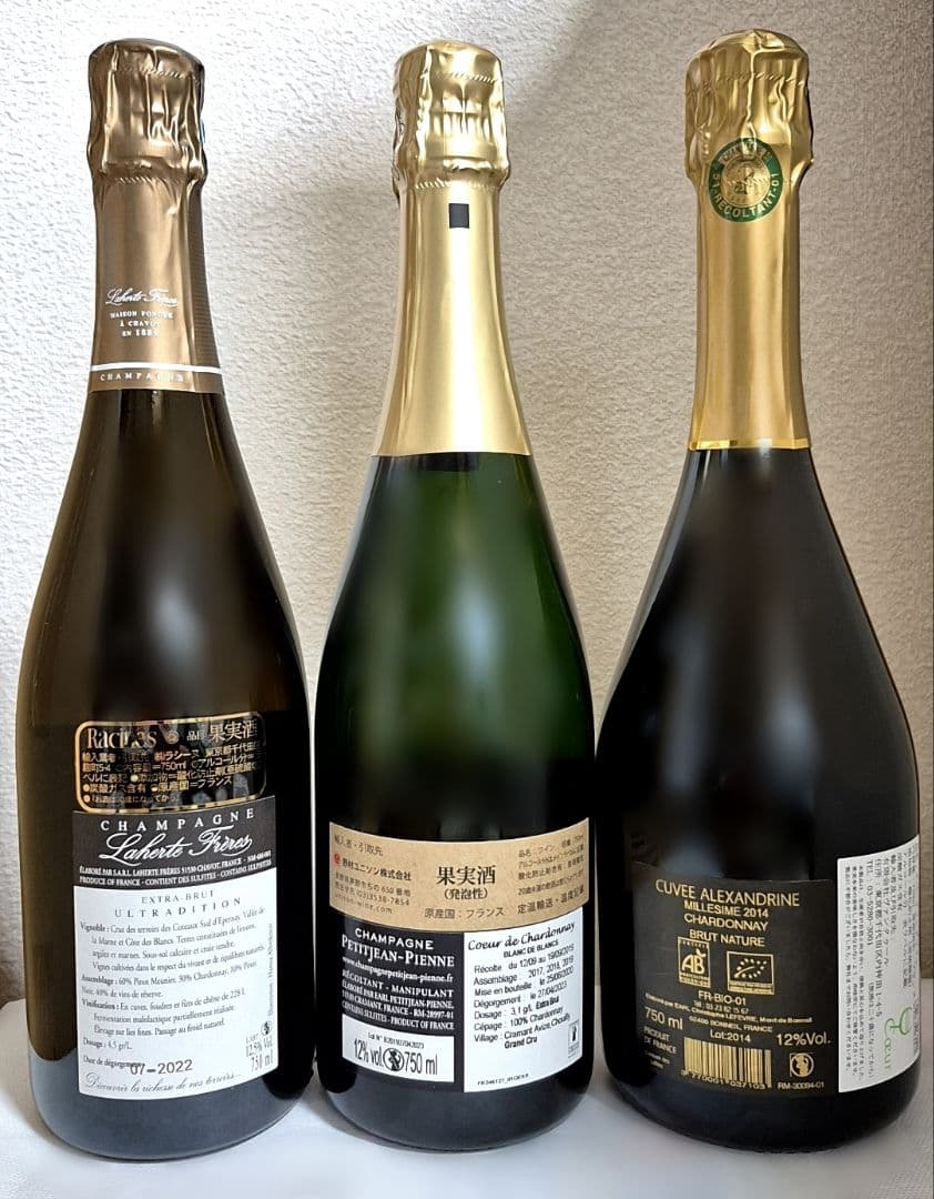 シャンパーニュ ５本セット（ルー・デュモン／ナカダ・パーク 他）