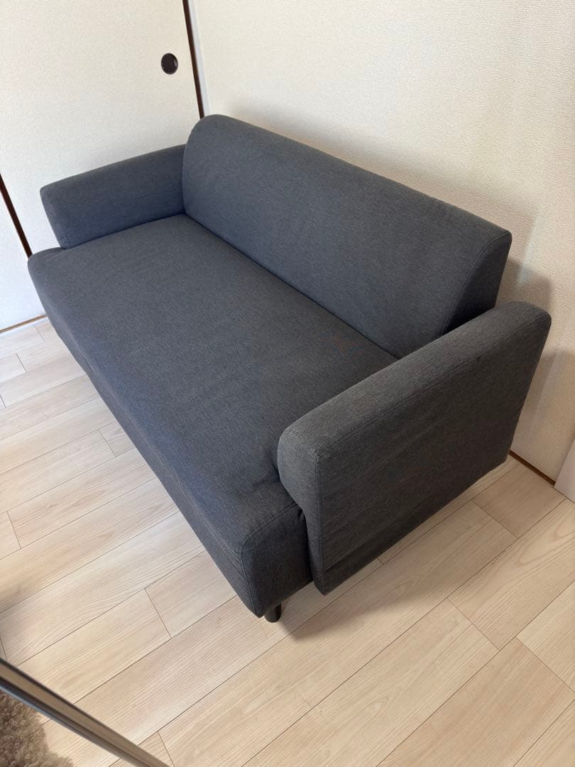 IKEA イケア　グレー 2人掛けソファ