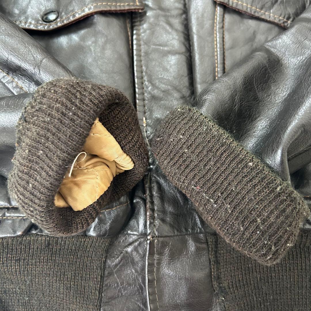 【70s】USA製 クーパー G-1 フライトレザージャケット L デカタロン