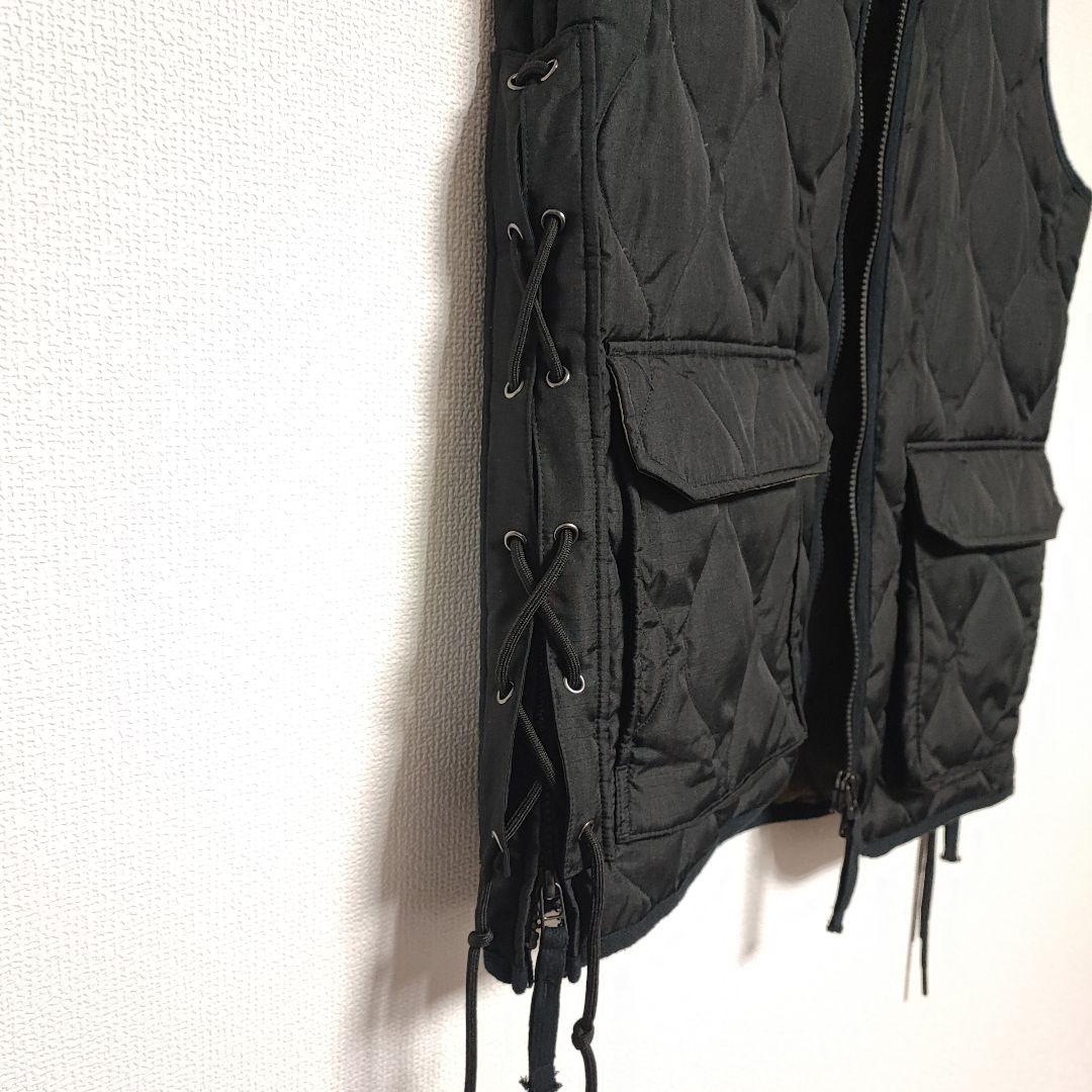 Taion 体温 Vネックレースアップダウンベスト ユニセックス