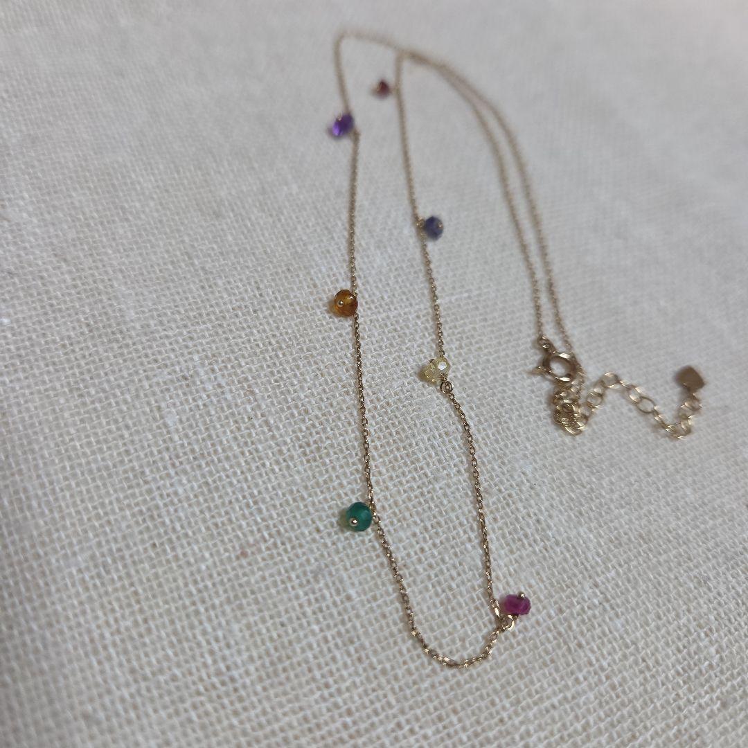 K10YG マルチカラー ネックレス