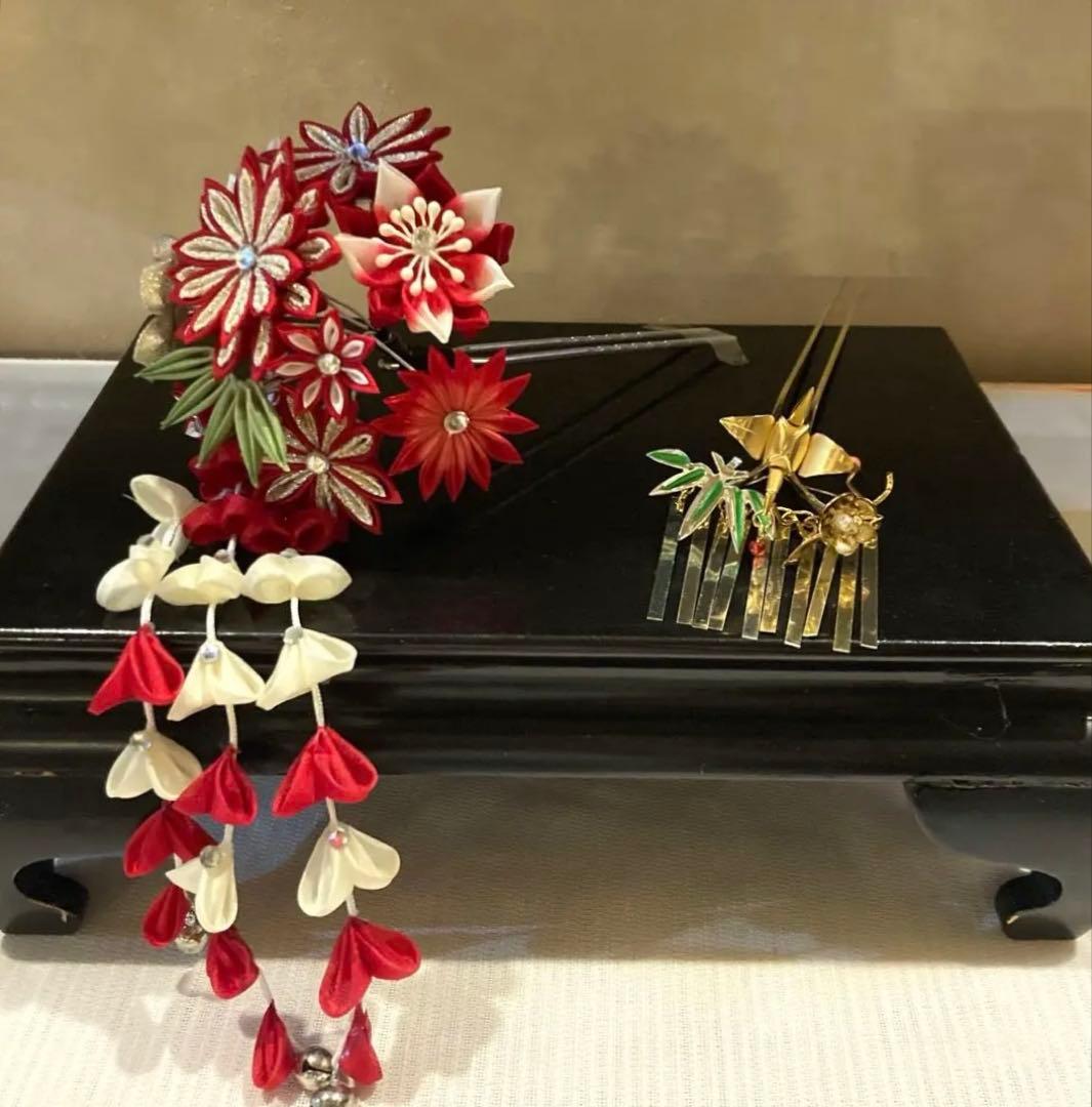 専用　七五三成人式　classical beauty 鶴亀松竹梅めでたや簪セット