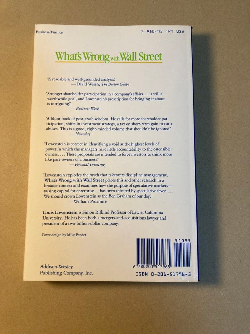 洋書 What's Wrong With Wall Street