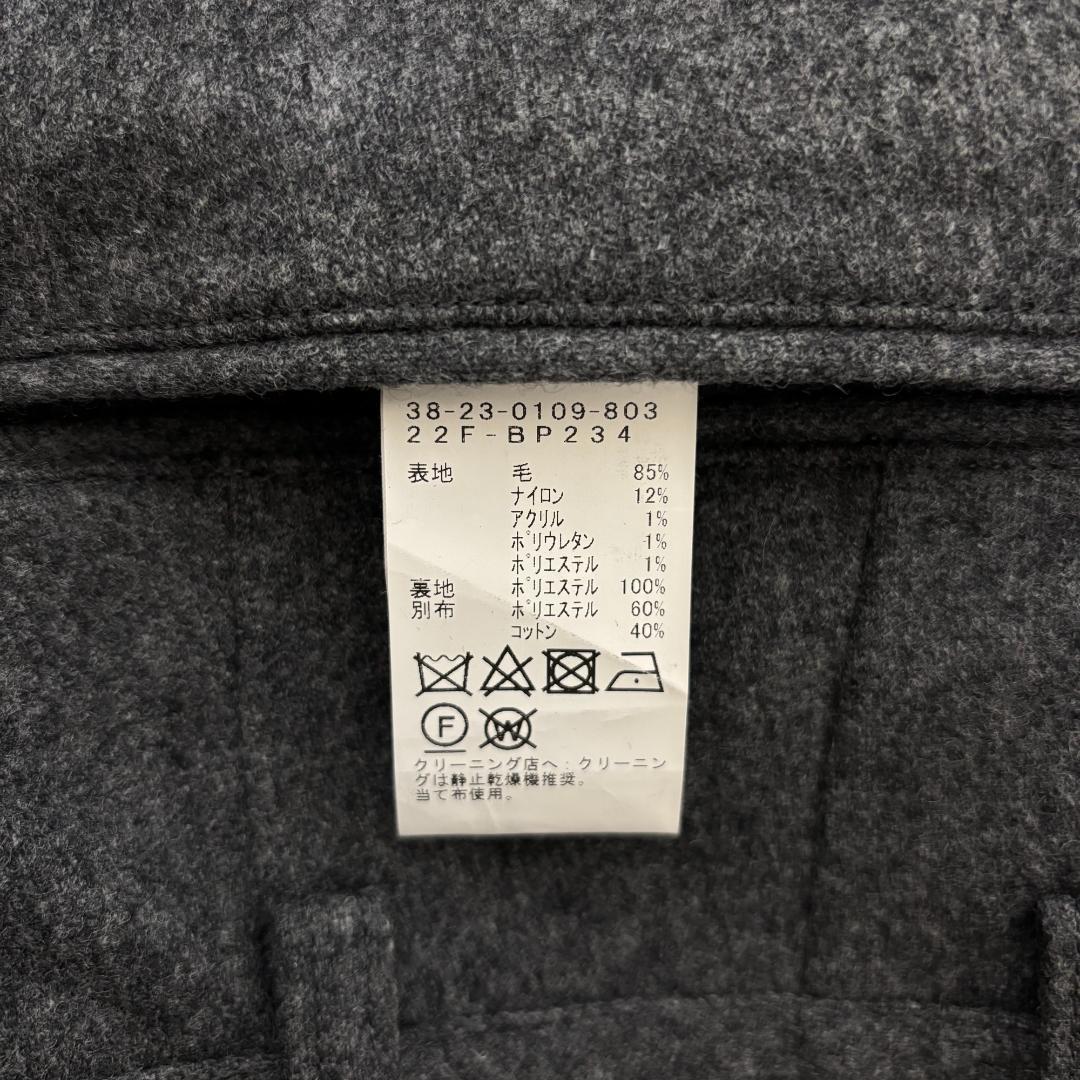 BEAMS PLUS 2プリーツ フランネル トラウザーズ グレー S