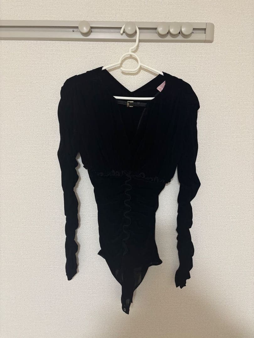 さんりんしゃFETICO 別注ベルベットシャーリングシアーボディースーツ