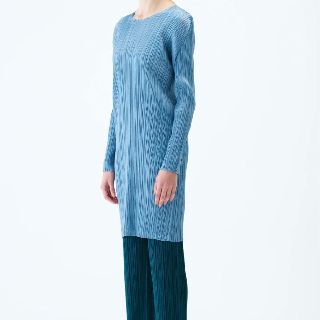 【新品未使用】PLEATS PLEASE 2025SS チュニック ブルーグレー
