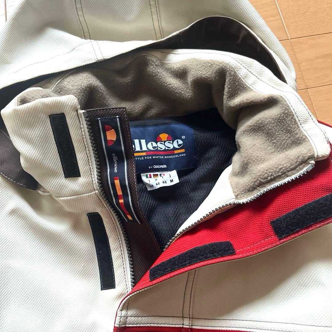 ellesse スキーウェア スノボ　白　赤　ゴールドウィン