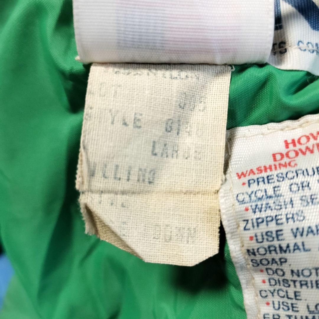 U.S.A製 ジェリー 8os リバーシブルダウンベスト L グリーン/ブルー