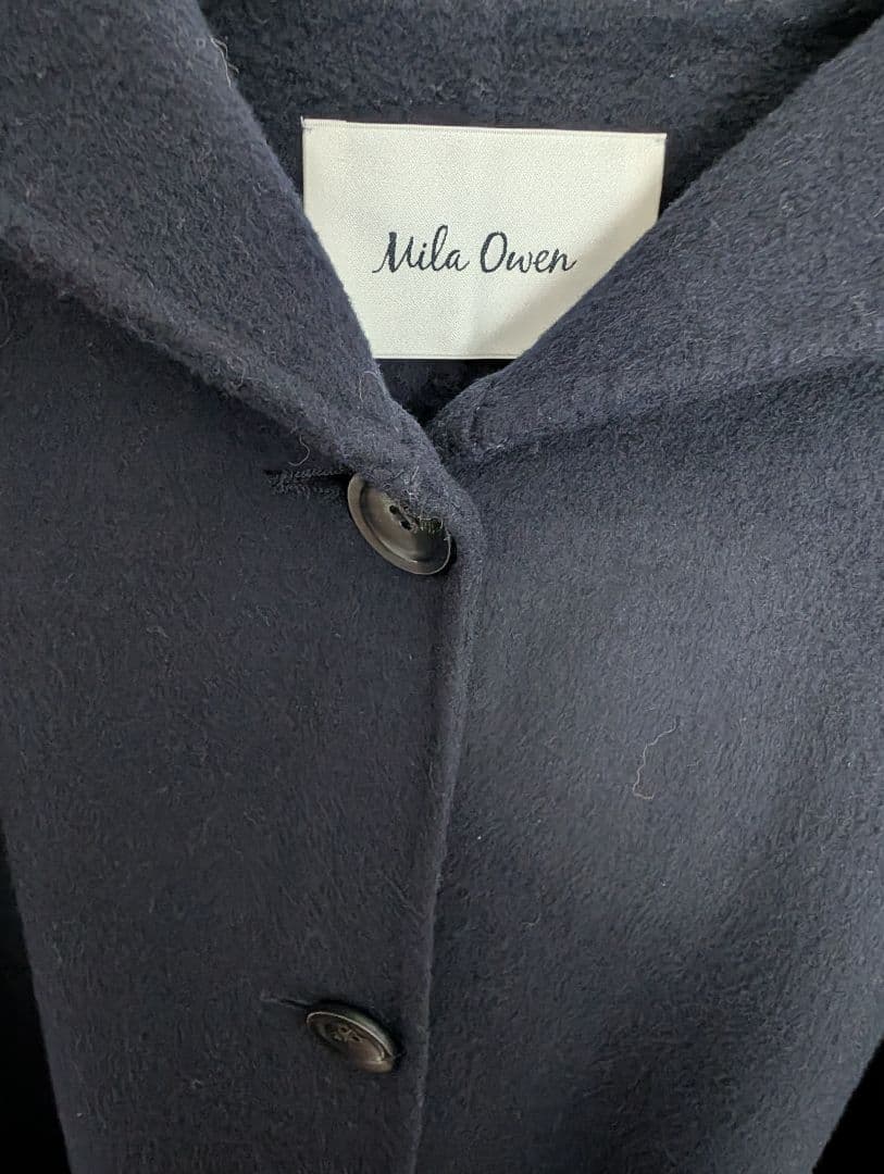 【ミラオーエン】ネイビー フード付きポンチョ数時間使用のみ、値引き交渉OK