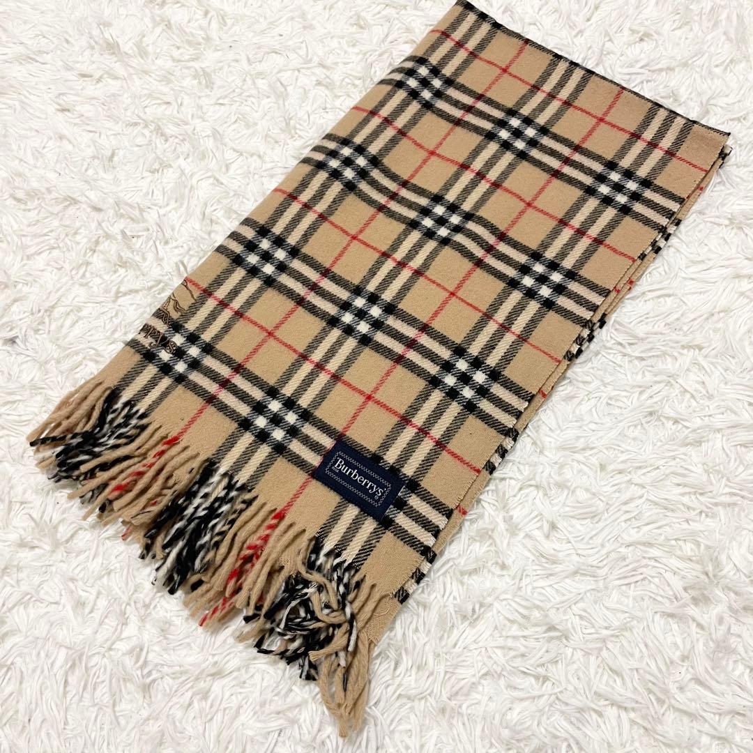 【れん】Burberrys バーバリー マフラー ノバチェック ウール